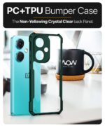 kelpuj TPU Shock Proof Clear Protective Back Case for 1+ Oneplus Nord Ce 3 5G-Airedge Technology|360 Camera Protection|Transparent Hybrid Back Case Backcase for Mobile Cover-Green - Image 8