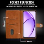 Shock Proof Flip Cover Back Case for Oppo A3 Pro 5G | Magnetic Wallet Leather Case with Stand - Image 4