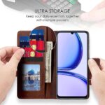 Shock Proof Flip Cover Back Case for Realme Narzo N53 | Magnetic Wallet Leather Case with Stand - Image 4