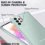 Crystal Clear Transparent Back Case Cover for Samsung Galaxy A73 5G | Full Device & Camera Protection Shockproof TPU | Flexible Silicone Back Cover Case Transparent - Image 3