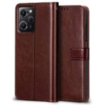 Shock Proof Flip Cover Back Case for Poco X5 Pro 5G | Magnetic Wallet Leather Case with Stand - Image 2