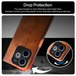 Shock Proof Flip Cover Back Case for Infinix Hot 40I | Magnetic Wallet Leather Case with Stand - Image 4