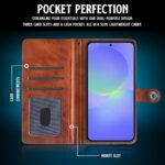 Shock Proof Flip Cover Back Case for Samsung Galaxy A36 5G | Magnetic Wallet Leather Case with Stand - Image 4