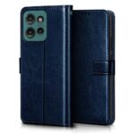 Shock Proof Flip Cover Back Case for Motorola Moto Edge 50 5G | Magnetic Wallet Leather Case with Stand - Image 4