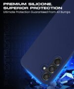 Slim Frameless Back Cover for Samsung Galaxy M55 5G | Galaxy F55 5G | Ultra Thin Lightweight Design & Camera Protection | Soft Matte Silicone Flexible Mobile Case (Blue) - Image 8