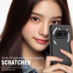 Back Cover for Nothing Phone 3a 5G | Ultra Slim Soft Rubberised Case | Inner Velvet Fabric Lining | Matte Silicone Flexible Mobile Case | Camera Protection - Black - Image 5