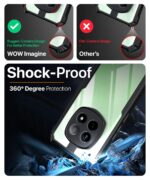 TPU+PC Shock Proof Clear Protective Back Case for Realme P2 Pro 5G - Airedge Technology | 360 Degree Camera Protection | Transparent Hybrid Back Case Mobile Cover - Black - Image 3