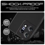 kelpuj Back Cover for Motorola Moto Edge 50 Pro | Ultra Slim Soft Rubberised Case | Inner Velvet Fabric Lining | Matte Silicone Flexible Mobile Case | Camera Protection - Black - Image 6