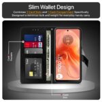 Shock Proof Flip Cover Back Case for Motorola Moto G04 | Magnetic Wallet Leather Case with Stand - Image 6