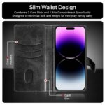 Shock Proof Flip Cover Back Case for Apple Iphone 14 Pro Max | Magnetic Wallet Leather Case with Stand - Image 6