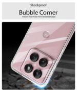 kelpuj Crystal Clear Transparent Back Case Cover for Motorola Moto Edge 60 Fusion | Full Device & Camera Protection Shockproof TPU | Flexible Silicone Back Cover Case Transparent - Image 6