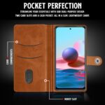 Shock Proof Flip Cover Back Case for Xiaomi Redmi Note 10 | Magnetic Wallet Leather Case with Stand - Image 4