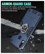 Shock Proof Back Case Mobile Cover for Samsung Galaxy A10s | Galaxy M01s | Back Cover Case (Tough Armor | Hybrid PC + TPU | Ring Holder & in-Built Kickstand | Blue) - Image 4