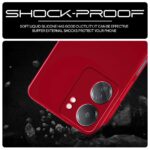 Back Cover for Xiaomi Redmi 13C 4G | Poco C65 | Ultra Slim Soft Rubberised Case | Inner Velvet Fabric Lining | Matte Silicone Flexible Mobile Case | Camera Protection - Crimson Red - Image 4