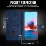 Shock Proof Flip Cover Back Case for Xiaomi Redmi Note 10 | Magnetic Wallet Leather Case with Stand - Image 4