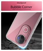 kelpuj Transparent Back Cover for iQOO Z10R 5G | Vivo V50 5G | V50e 5G | V50 Elite Edition | Raised Bumps for Full Device & Camera Protection Shockproof TPU Silicone Mobile Case Transparent - Image 6