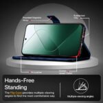 Shock Proof Flip Cover Back Case for Xiaomi 14 | Magnetic Wallet Leather Case with Stand - Image 5