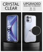 Transparent Back Cover Case for Oppo K13 5G | Raised Bumps for Full Device & Camera Protection Shockproof TPU Silicone Back Case Mobile Cover Transparent - Image 4
