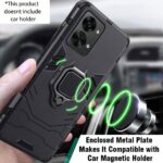 Shock Proof Back Case Mobile Cover for 1+ OnePlus Nord 2T 5G | Back Cover Case (Tough Armor | Hybrid PC + TPU | Ring Holder & in-Built Kickstand | Black) - Image 3