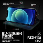 Shock Proof Flip Cover Back Case for Iphone 12 | Magnetic Wallet Leather Case with Stand - Image 5