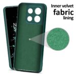 Back Cover for 1+ OnePlus 10T 5G | Ultra Slim Soft Rubberised Case | Inner Velvet Fabric Lining | Matte Silicone Flexible Mobile Case | Camera Protection - Green - Image 2