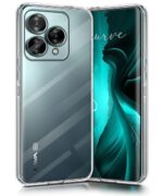 Crystal Clear Transparent Back Case Cover for Lava Blaze Curve | Full Device & Camera Protection Shockproof TPU | Flexible Silicone Back Cover Case Transparent - Image 2