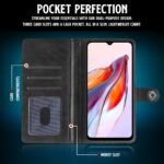 Shock Proof Flip Cover Back Case for Xiaomi Redmi 12C | Magnetic Wallet Leather Case with Stand - Image 4