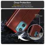 Shock Proof Flip Cover Back Case for Motorola Moto G05 | Magnetic Wallet Leather Case with Stand - Image 5