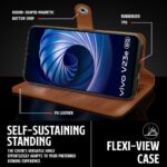Shock Proof Flip Cover Back Case for Vivo V23E 5G | Magnetic Wallet Leather Case with Stand - Image 8