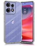 Crystal Clear Transparent Back Case Cover for Motorola Moto Edge 50 Pro | Full Device & Camera Protection Shockproof TPU | Flexible Silicone Back Cover Case Transparent - Image 4