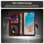 Shock Proof Flip Cover Back Case for Samsung Galaxy M35 5G | Magnetic Wallet Leather Case with Stand - Image 6