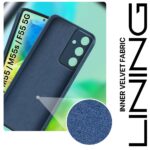 Back Cover for Samsung Galaxy M55 5G | M55s 5G | F55 5G | Ultra Slim Soft Rubberised Case | Inner Velvet Fabric Lining | Matte Silicone Flexible Mobile Case | Camera Protection - Blue - Image 3