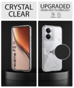 Transparent Back Cover Case for Realme P3 5G | Raised Bumps for Full Device & Camera Protection Shockproof TPU Silicone Back Case Mobile Cover Transparent - Image 3