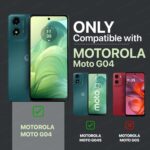 Shock Proof Flip Cover Back Case for Motorola Moto G04 | Magnetic Wallet Leather Case with Stand - Image 2