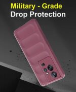 Ultimate Silicon Back Cover Case for iQOO 11 5G | Military Grade Drop Protection Shockproof Bumper | Anti-Slip Grip | Scratch Proof Micro-Fibre Cloth Inside (Crimson Red) - Image 4