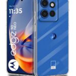 Transparent Back Cover Case Compatible with Motorola Moto Edge 50 Neo 5G Shockproof TPU Silicone Mobile Cover with Raised Bumps for Full Body & Camera Protection Clear/Transparent