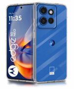 Transparent Back Cover Case Compatible with Motorola Moto Edge 50 Neo 5G Shockproof TPU Silicone Mobile Cover with Raised Bumps for Full Body & Camera Protection Clear/Transparent