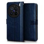Shock Proof Flip Cover Back Case for Vivo X200 Pro 5G | Magnetic Wallet Leather Case with Stand - Image 4