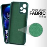 Ultra Slim Soft Rubberised Back Cover Case for Xiaomi Redmi Note 12 Pro Plus 5G | Inner Velvet Fabric Lining | Matte Silicone Flexible Camera Protection Back Cover ? Green - Image 3