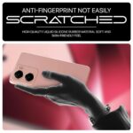 Back Cover for Vivo V29e 5G | Ultra Slim Soft Rubberised Case | Inner Velvet Fabric Lining | Matte Silicone Flexible Mobile Case | Camera Protection - Baby Pink - Image 5