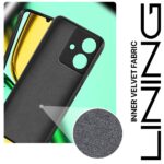 Back Cover for Realme Narzo N61 | Realme C61 | Ultra Slim Soft Rubberised Case | Inner Velvet Fabric Lining | Matte Silicone Flexible Mobile Case | Camera Protection - Black - Image 2