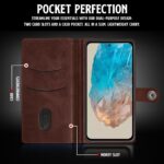 Shock Proof Flip Cover Back Case for Samsung Galaxy M35 5G | Magnetic Wallet Leather Case with Stand - Image 6