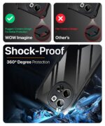 TPU+PC Shock Proof Clear Protective Back Case for Tecno Pova 6 Neo 5G Airedge Technology | 360 Degree Camera Protection | Transparent Hybrid Back Case Mobile Cover Black - Image 4