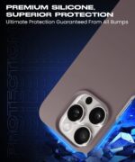 Slim Frameless Back Cover for iPhone 15 Pro | Ultra Thin Lightweight Design & Camera Protection | Soft Matte Silicone Flexible Mobile Case (Grey) - Image 8