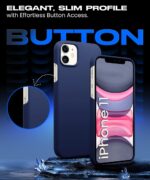 Slim Frameless Back Cover for iPhone 11 | Ultra Thin Lightweight Design & Camera Protection | Soft Matte Silicone Flexible Mobile Case (Blue) - Image 3