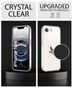 Transparent Back Cover Case for iPhone 16e | Raised Bumps for Full Device & Camera Protection Shockproof TPU Silicone Back Case Mobile Cover Transparent - Image 3