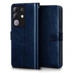 Shock Proof Flip Cover Back Case for Vivo T4X 5G | Magnetic Wallet Leather Case with Stand - Image 2