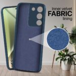 Back Case Cover for Vivo Y200 5G | Camera Bump Protection & Inner Velvet Fabric Lining | Ultra Slim Matte Soft Rubberised Case Cover (Blue) - Image 3