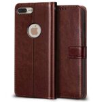 Shock Proof Flip Cover Back Case for Iphone 7 Plus | Magnetic Wallet Leather Case with Stand - Image 3