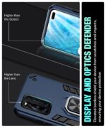 Shock Proof Back Case Mobile Cover for Vivo V19 | Back Cover Case (Tough Armor | Hybrid PC + TPU | Ring Holder & in-Built Kickstand | Blue) - Image 5